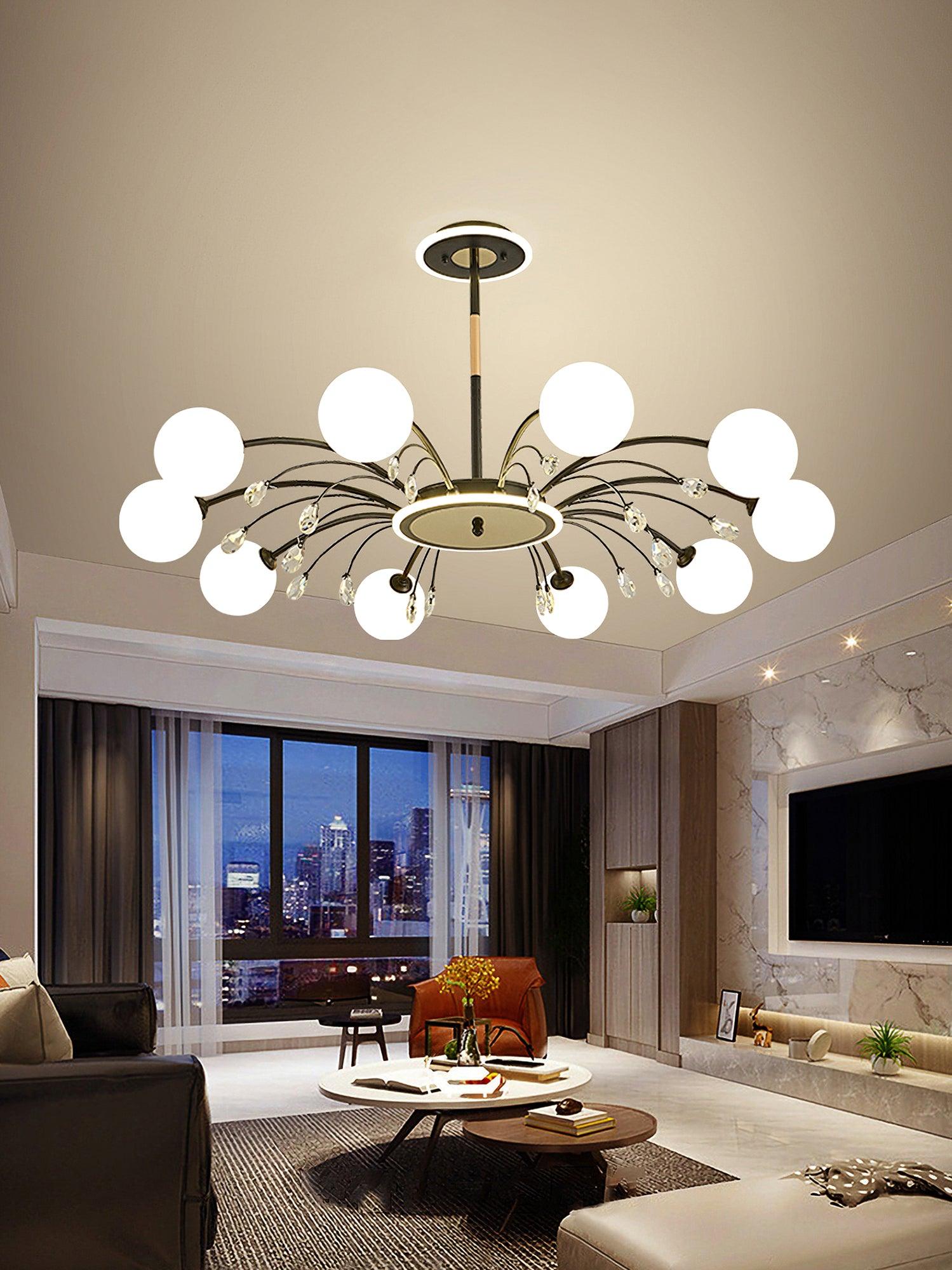 Glamorous Glass Raindrop Chandeliers - Blowlighting