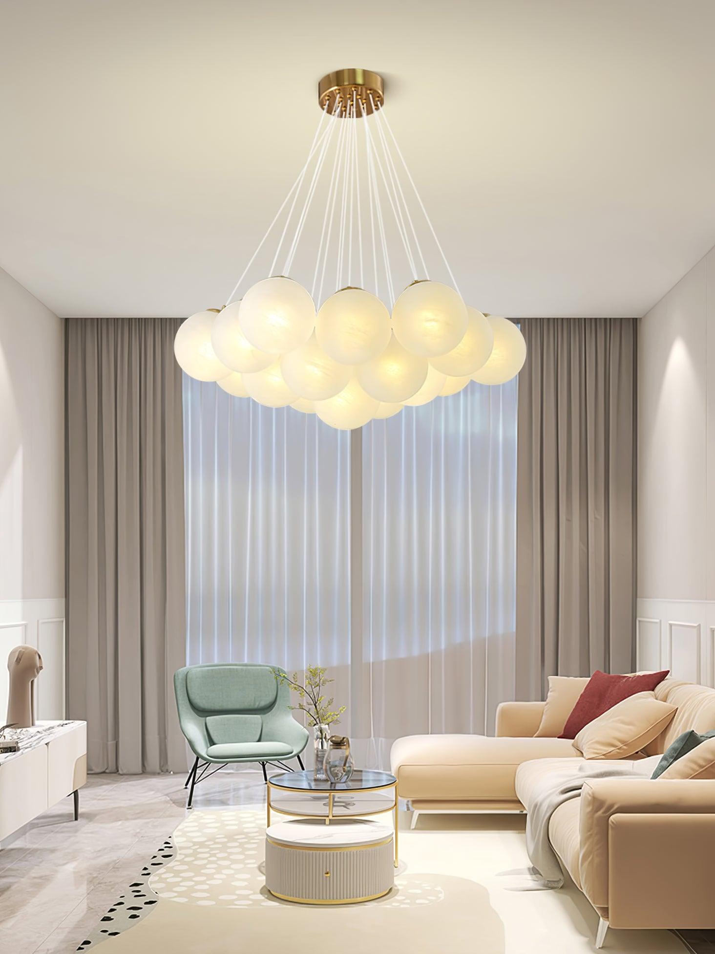 Glass Cluster Chandelier - Blowlighting