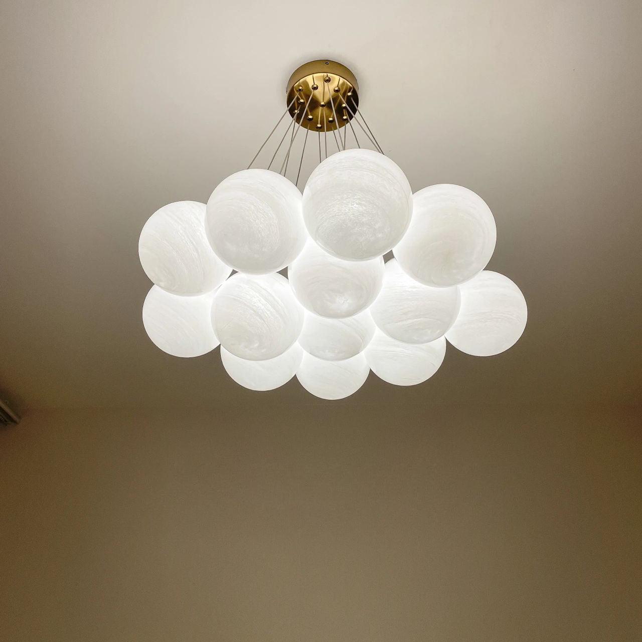 Glass Cluster Chandelier - Blowlighting