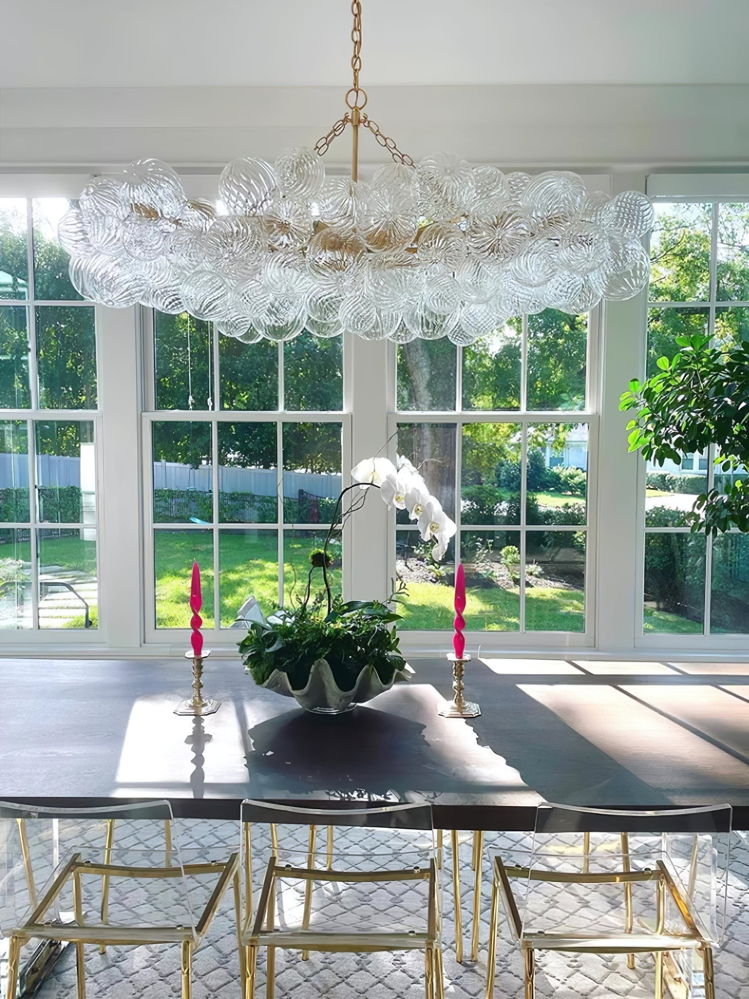 Aurora Chandelier Glass Ball Bubble Modern - Blowlighting