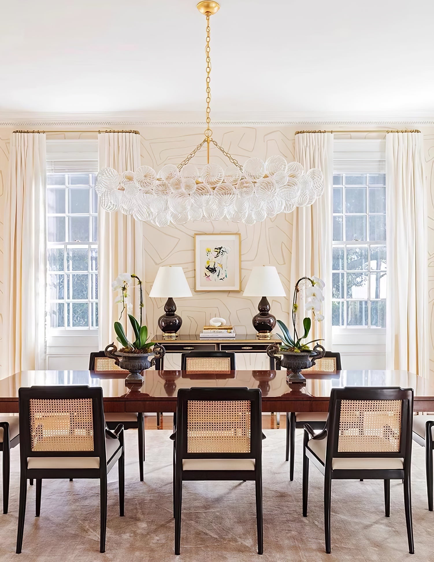 Aurora Chandelier Glass Ball Bubble Modern - Blowlighting