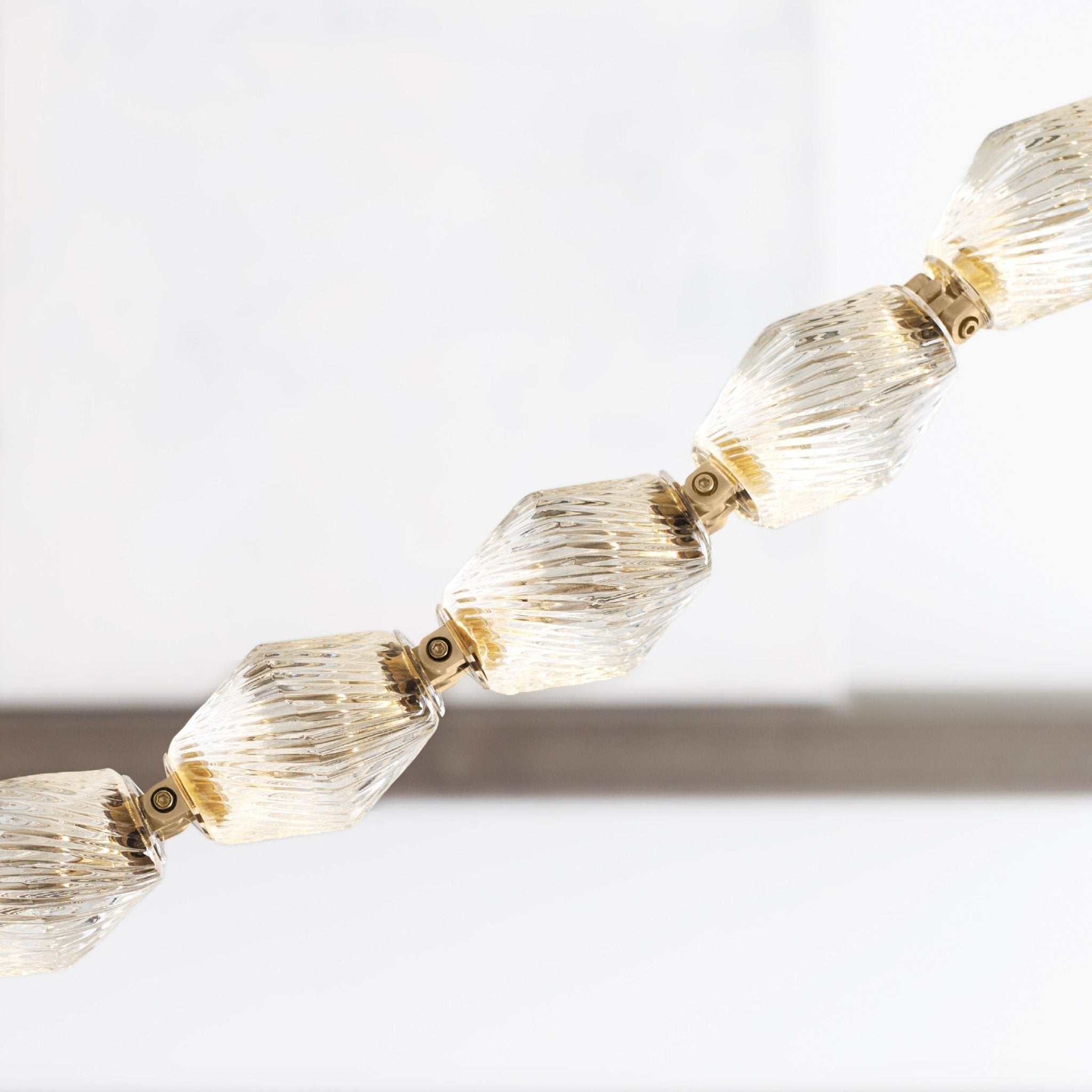 Pearlene Beaded Metal Chandelier - Blowlighting