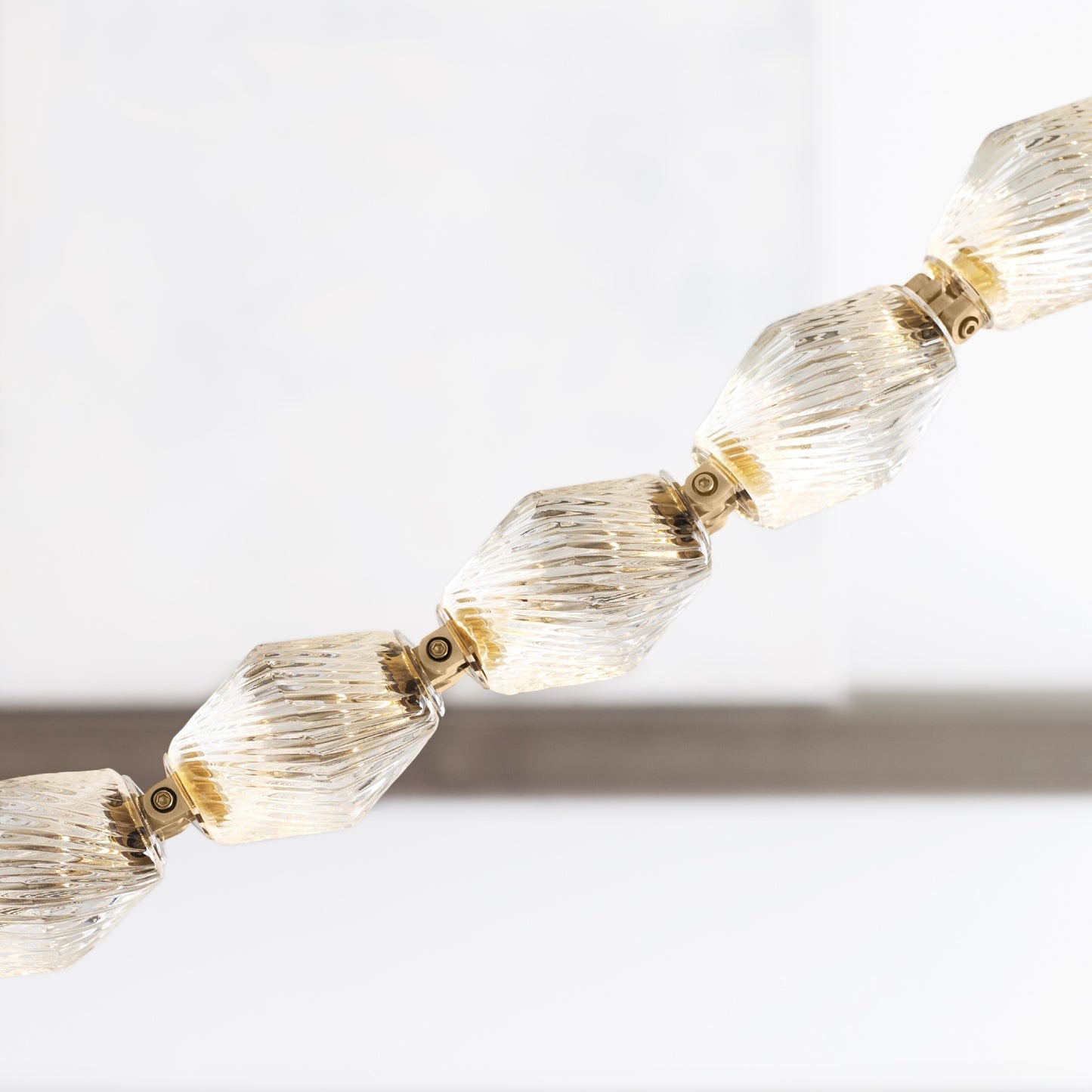 Pearlene Beaded Metal Chandelier - Blowlighting