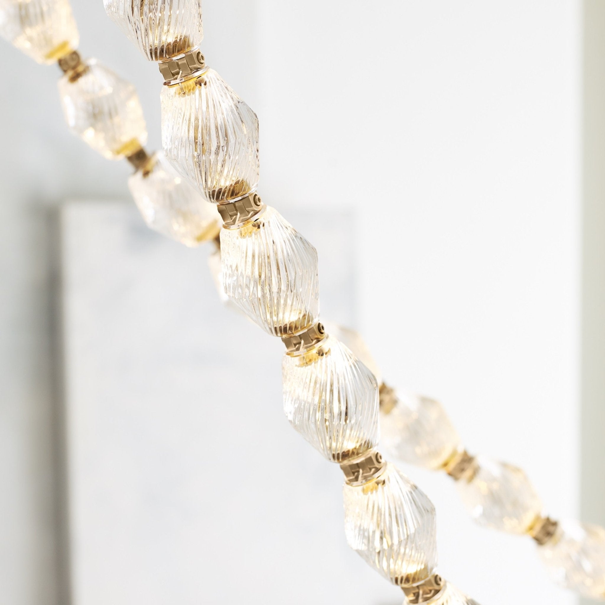 Pearlene Beaded Metal Chandelier - Blowlighting