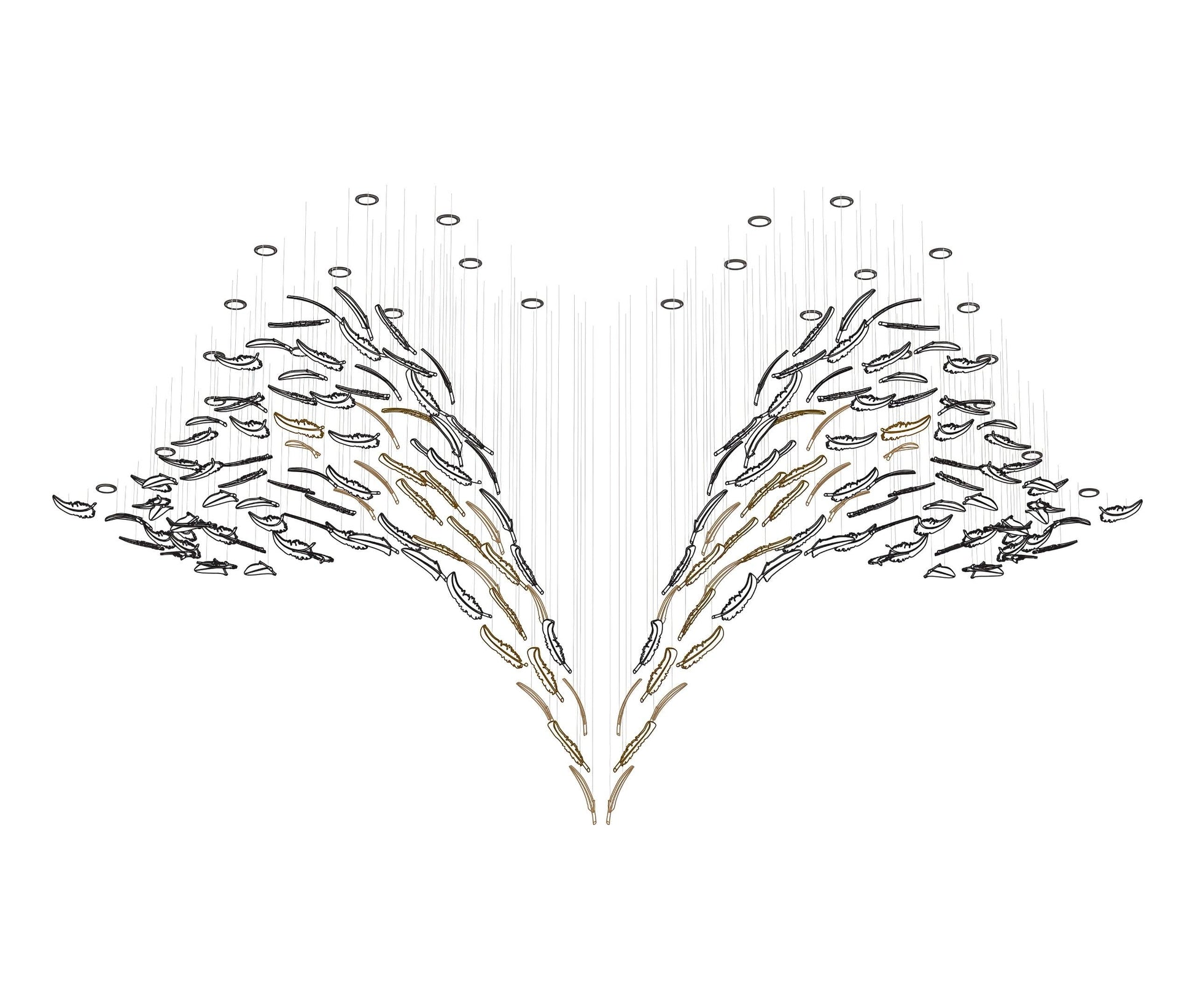 Aetherial Glass Leaf Chandelier - Blowlighting