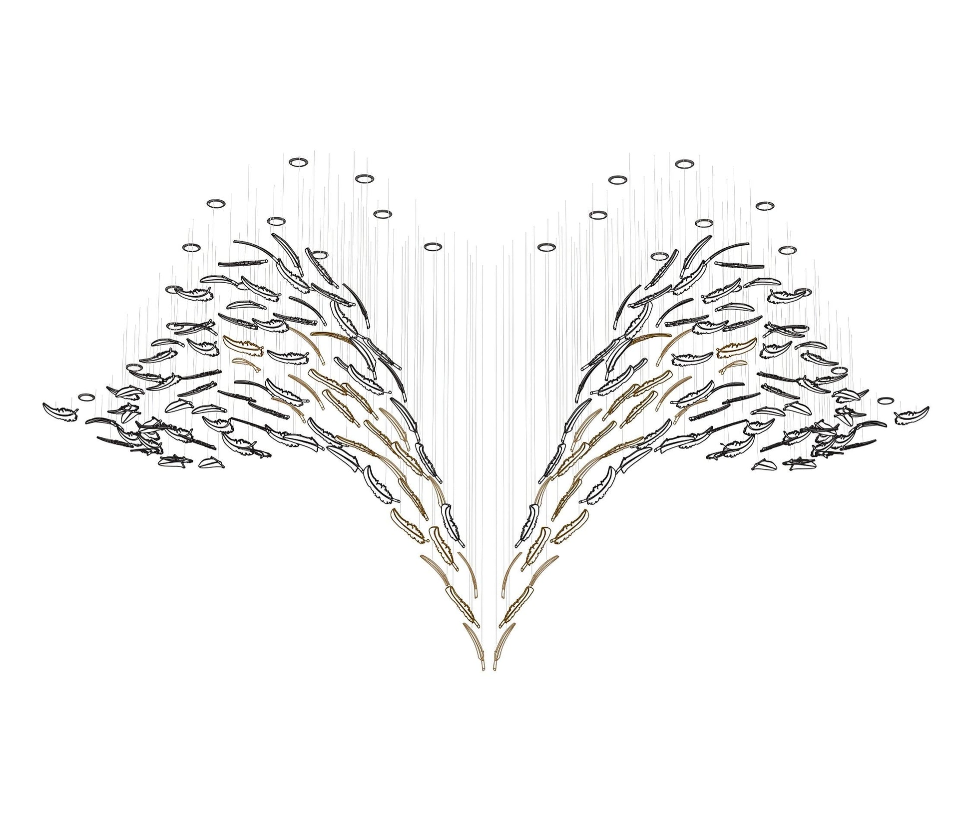 Aetherial Glass Leaf Chandelier - Blowlighting