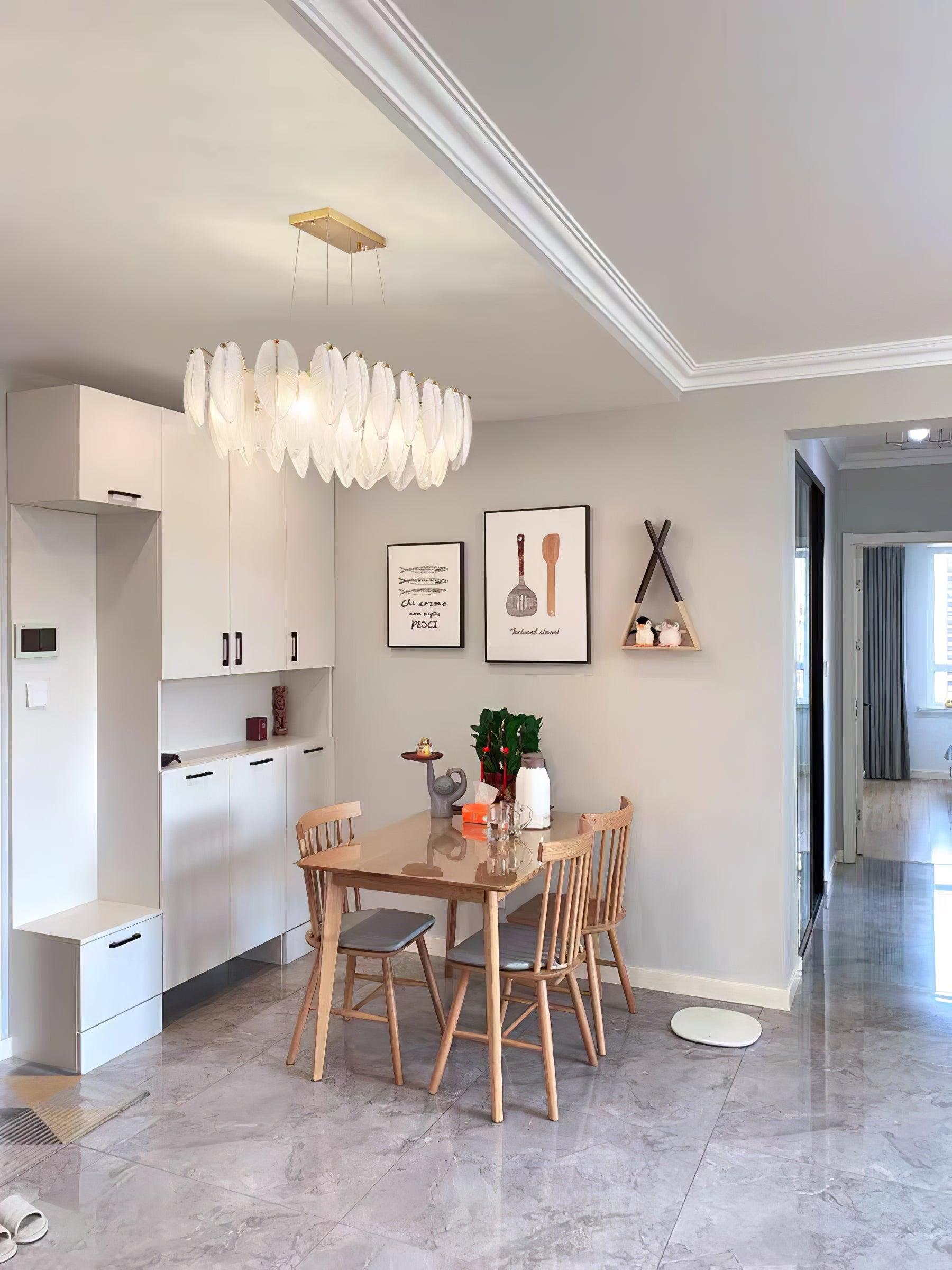 Glass Feather Chandelier - Blowlighting