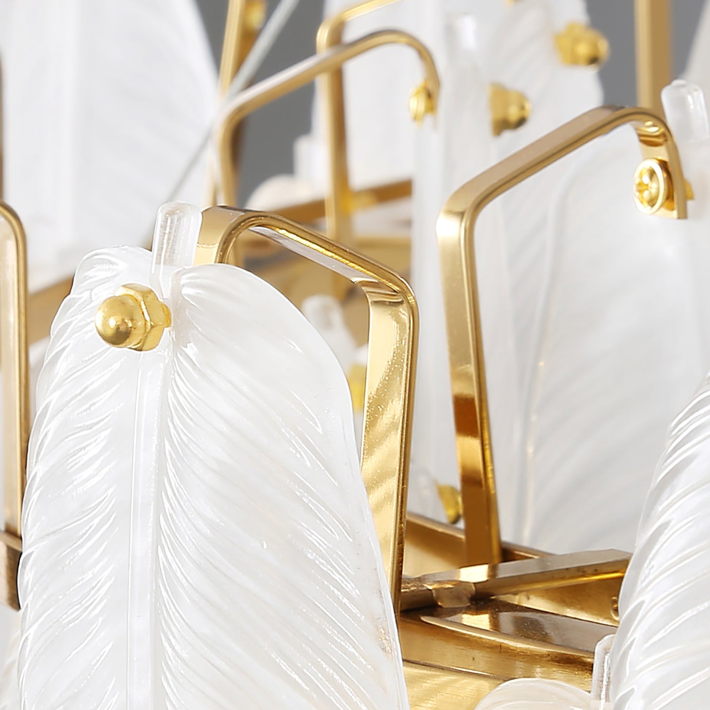 Glass Feather Chandelier - Blowlighting