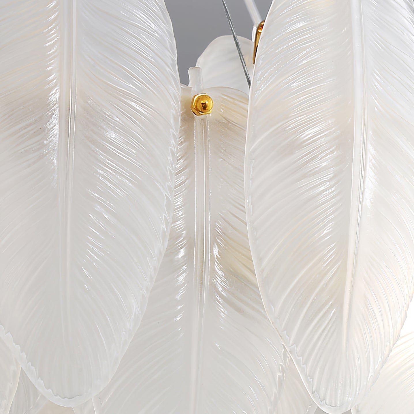 Glass Feather Chandelier - Blowlighting