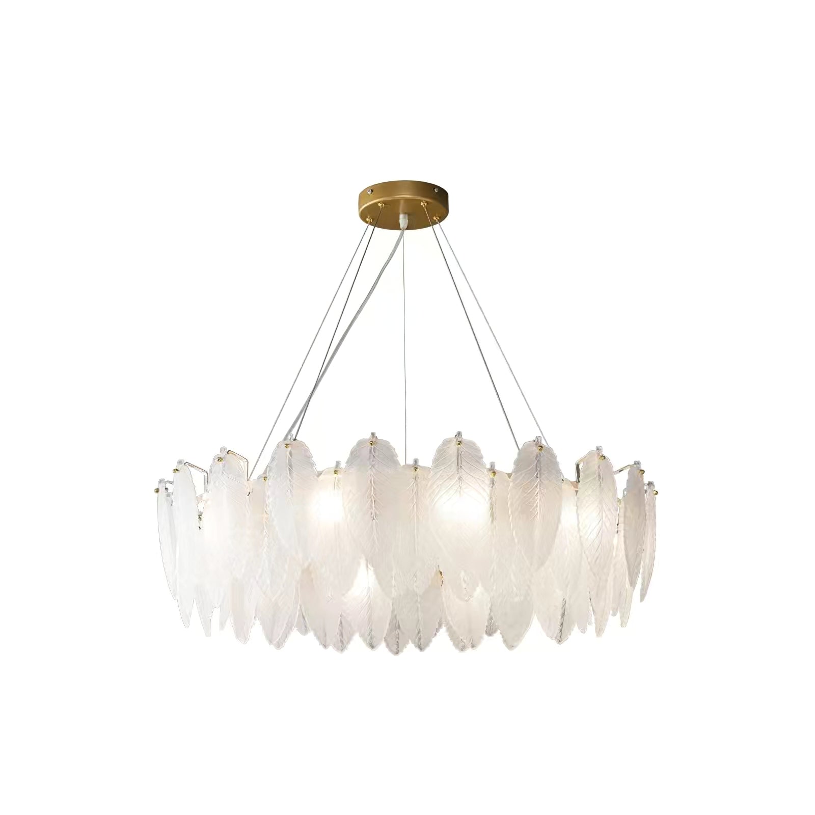 Glass Feather Chandelier - Blowlighting