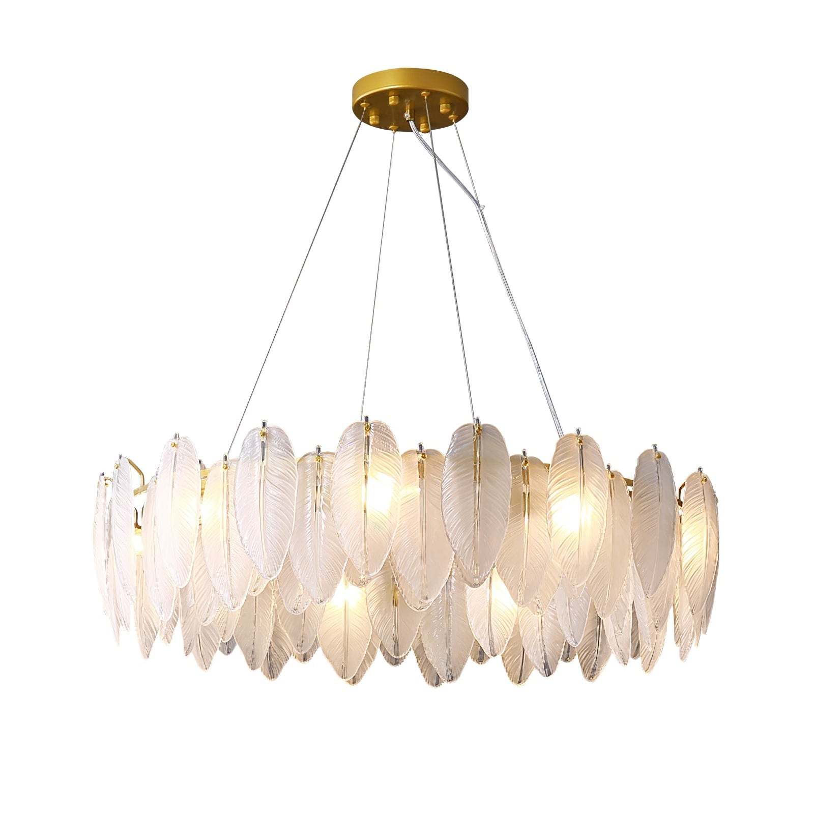 Glass Feather Chandelier - Blowlighting