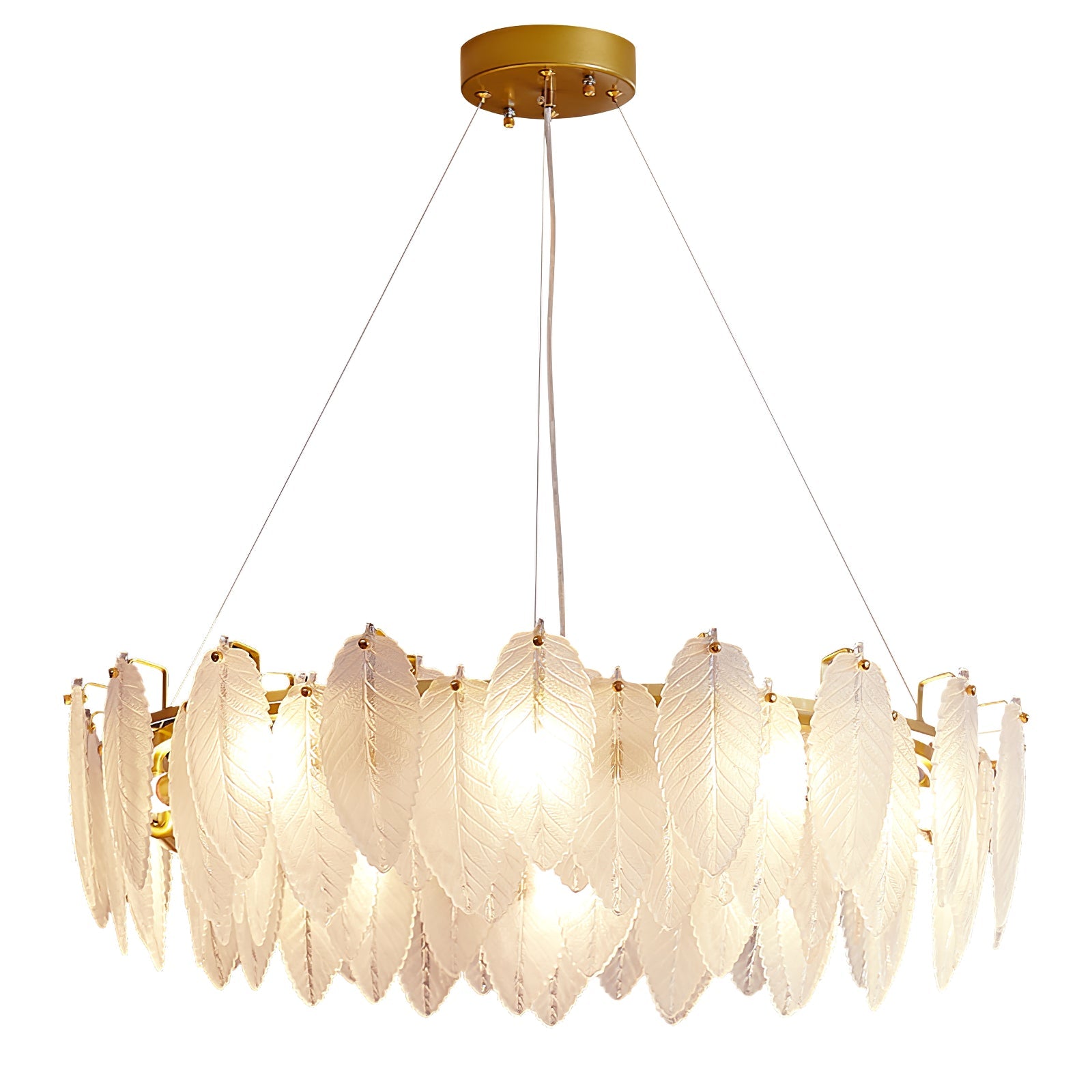 Glass Feather Chandelier - Blowlighting