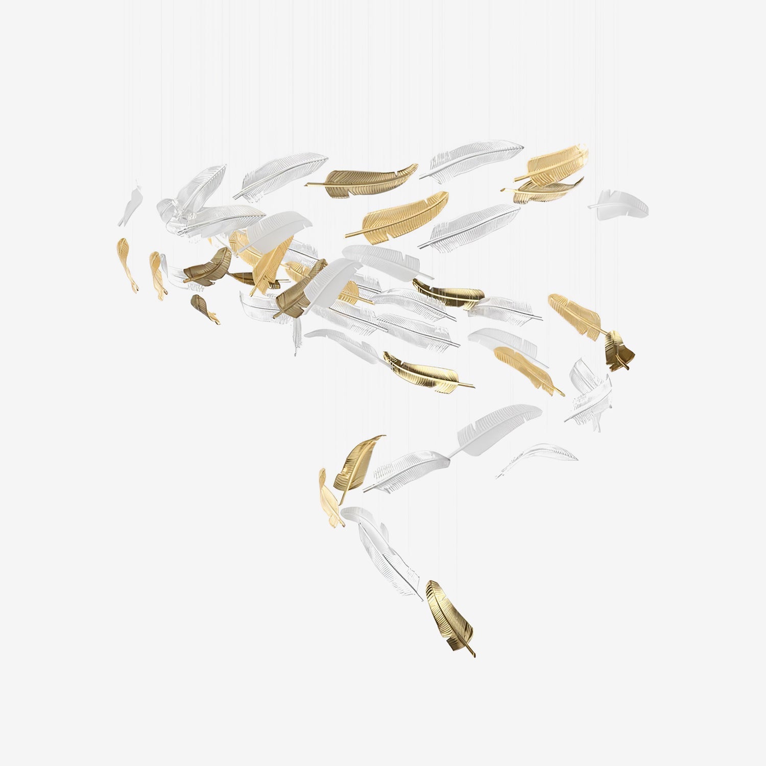 Aetherial Glass Leaf Chandelier - Blowlighting