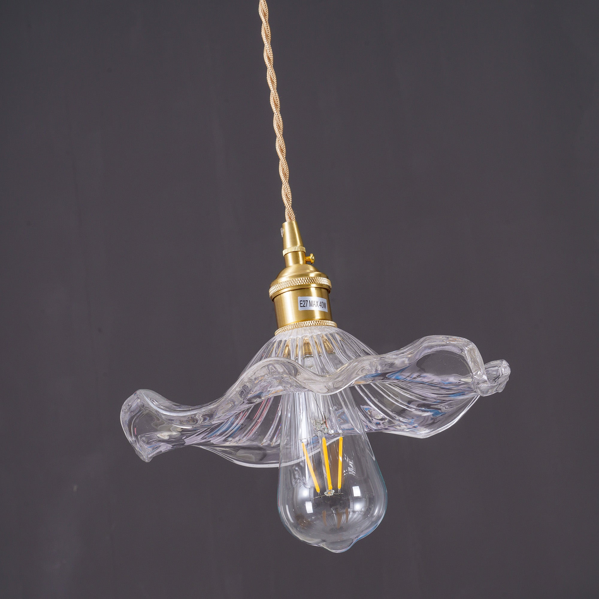 Glass Hibiscus Flower Swag Light - Blowlighting