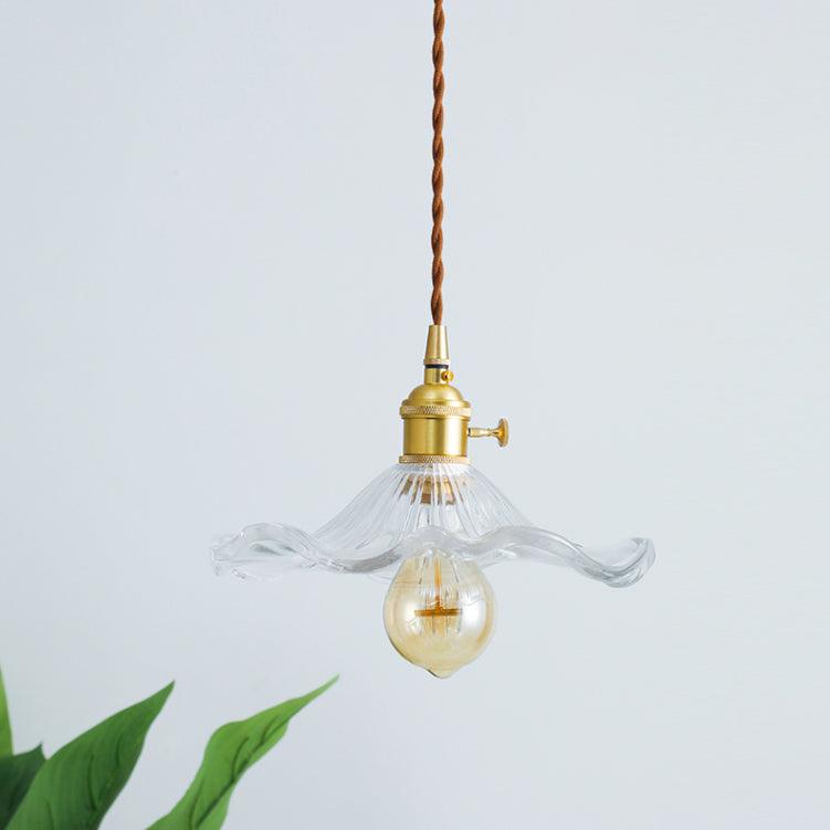Glass Hibiscus Flower Pendant Light - Blowlighting