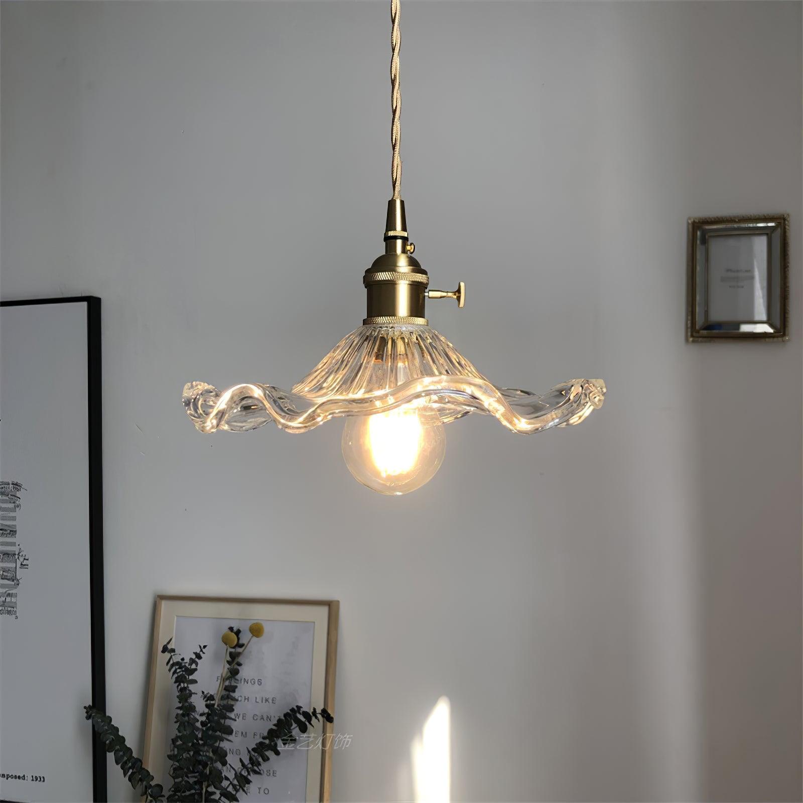 Glass Hibiscus Flower Swag Light - Blowlighting