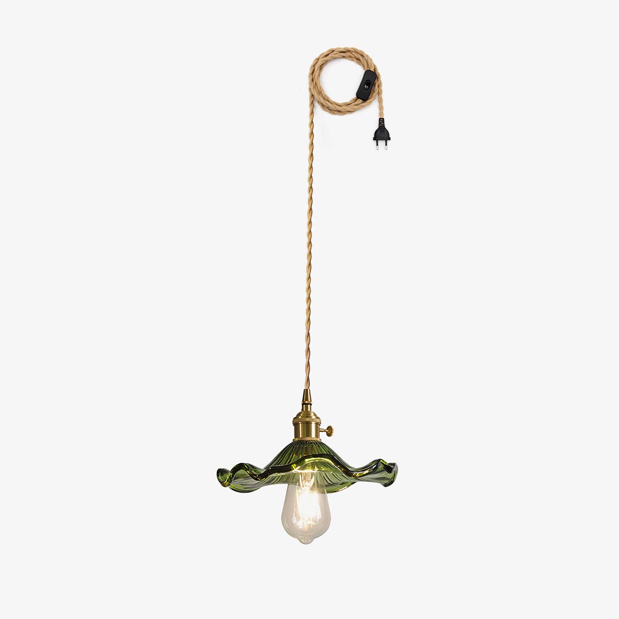 Glass Hibiscus Flower Swag Light - Blowlighting