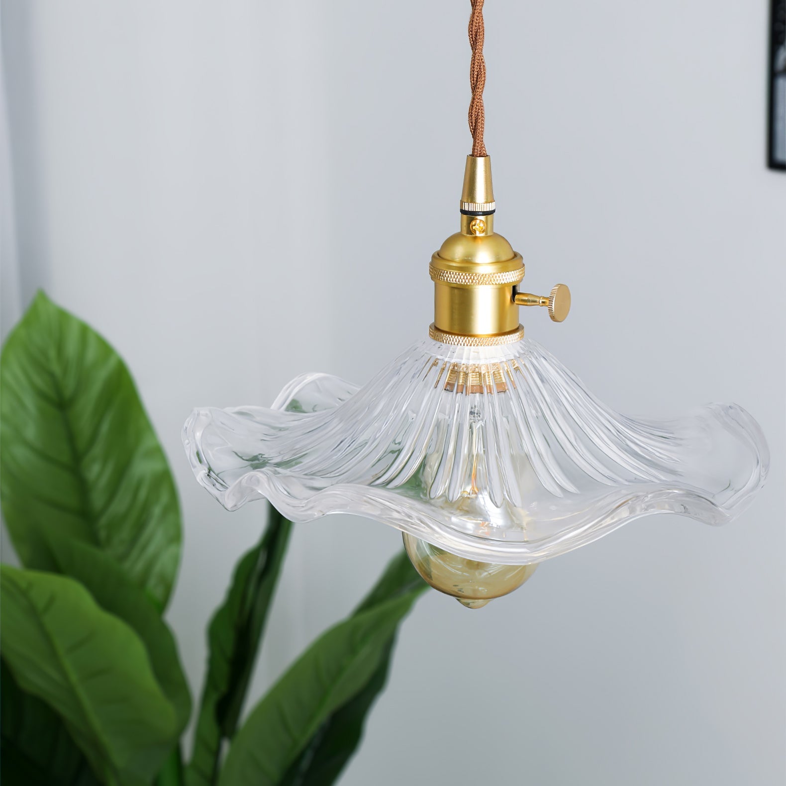 Glass Hibiscus Flower Swag Light - Blowlighting