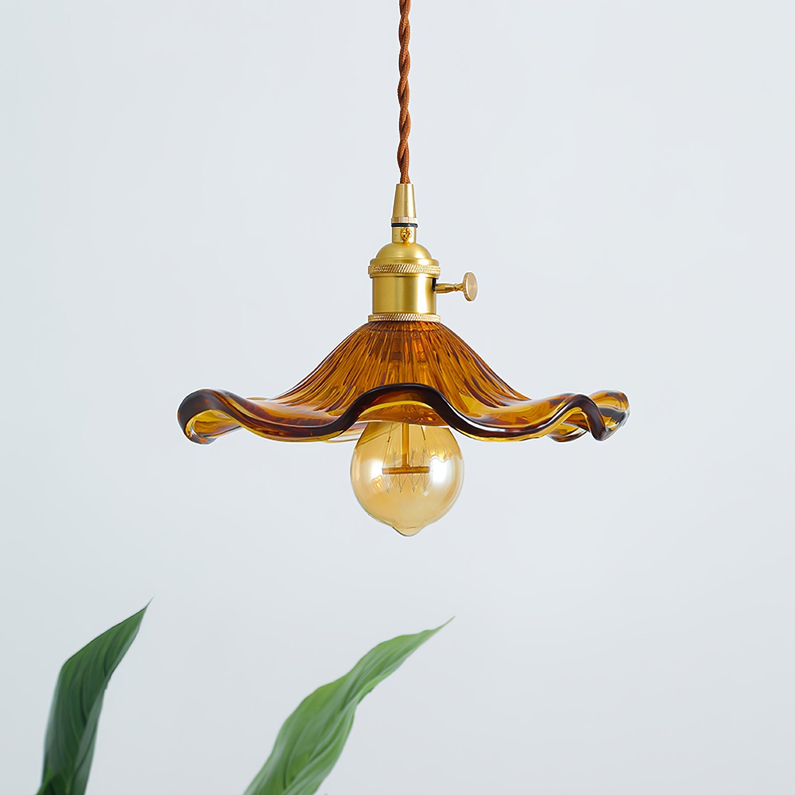 Glass Hibiscus Flower Swag Light - Blowlighting