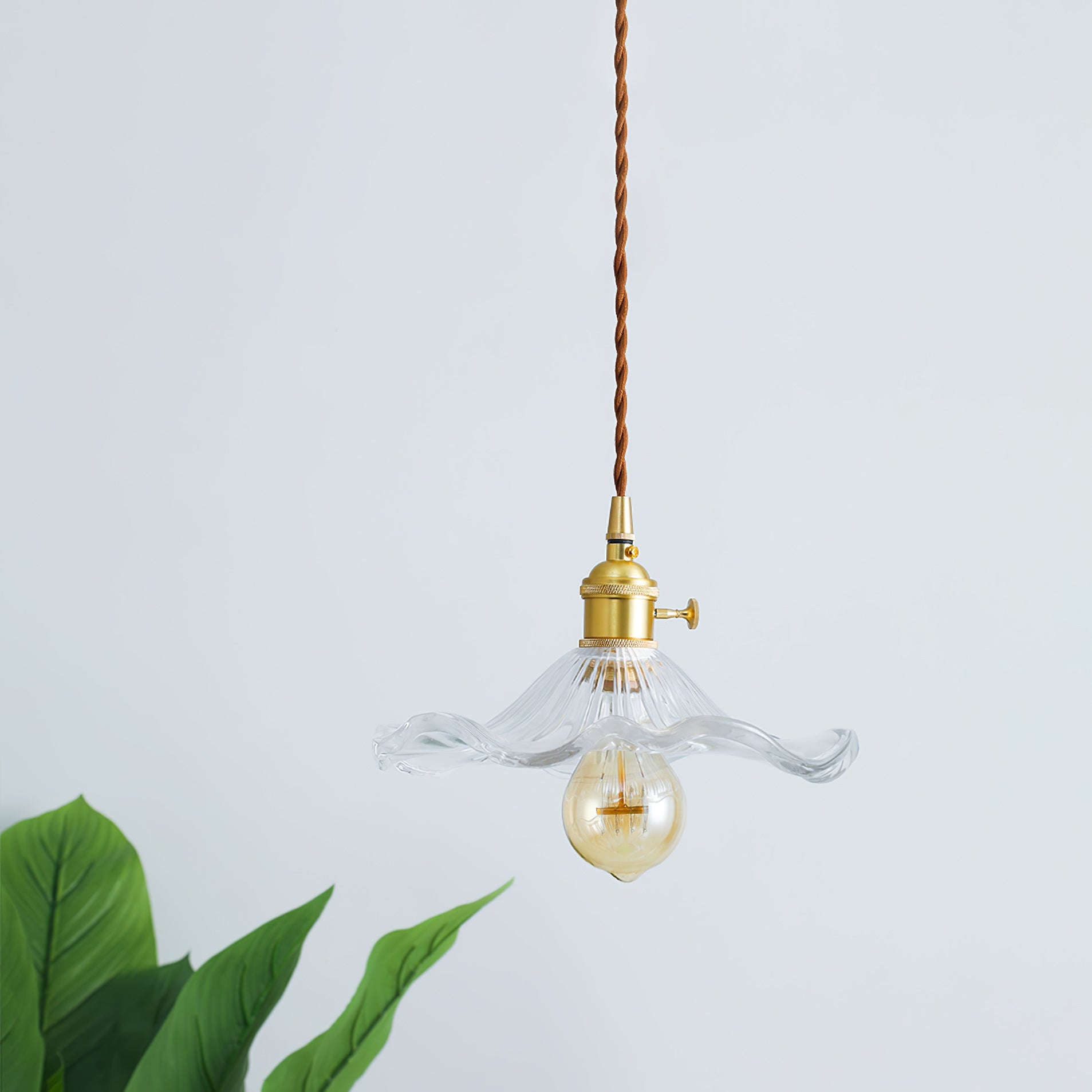 Glass Hibiscus Flower Swag Light - Blowlighting
