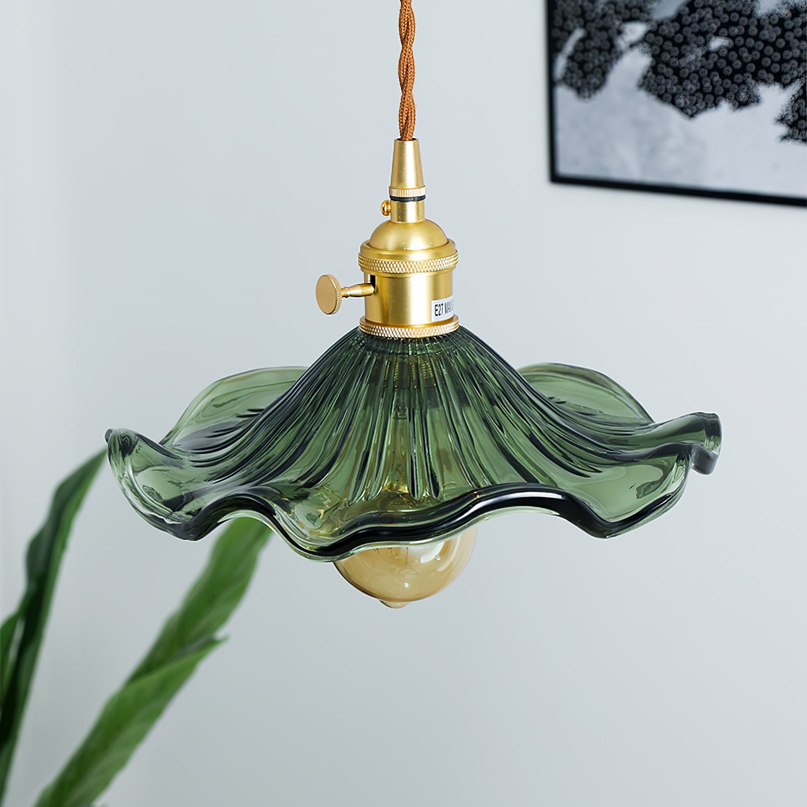 Glass Hibiscus Flower Swag Light - Blowlighting
