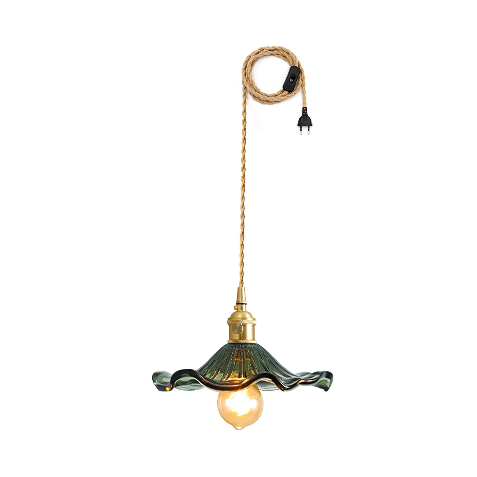 Glass Hibiscus Flower Swag Light - Blowlighting