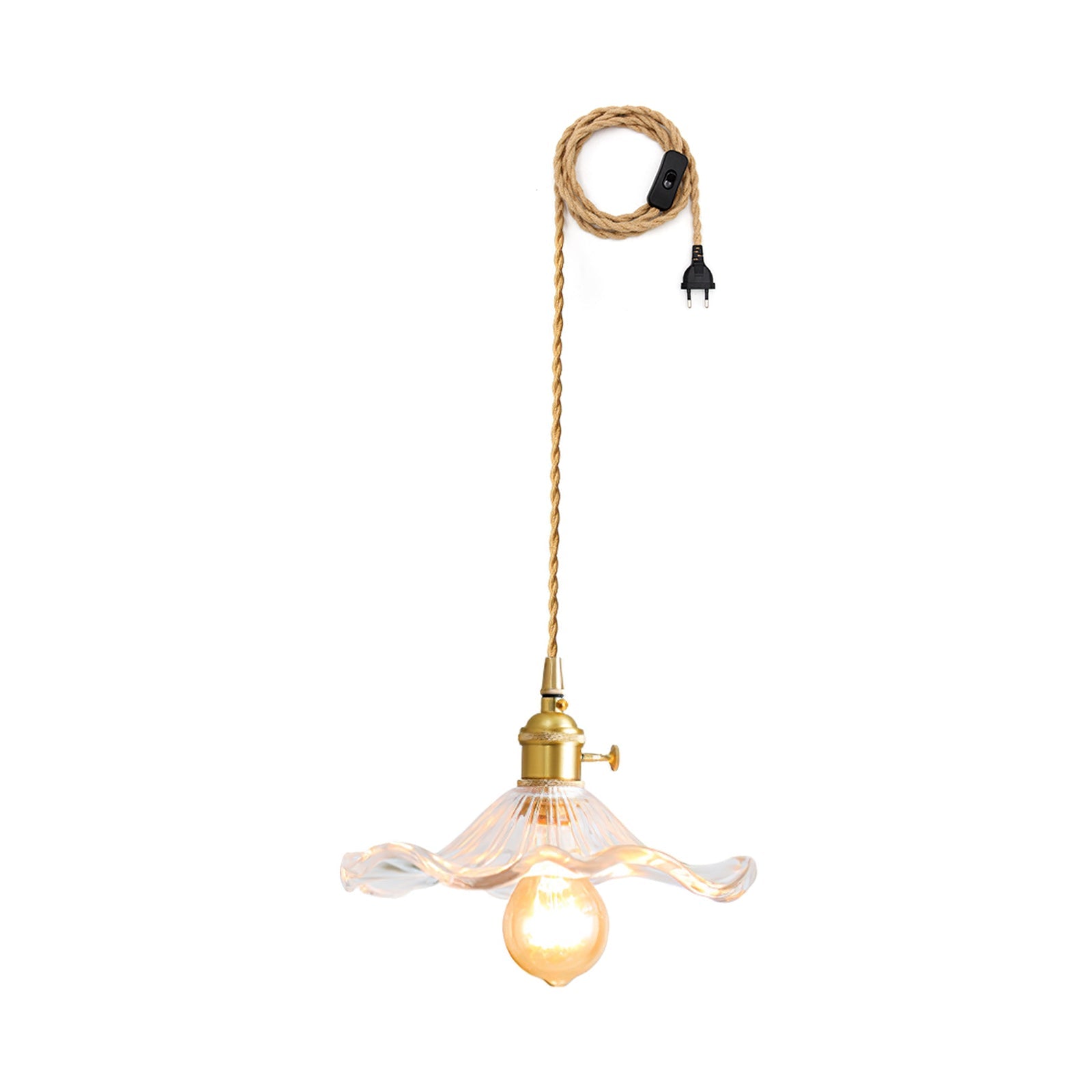 Glass Hibiscus Flower Swag Light - Blowlighting