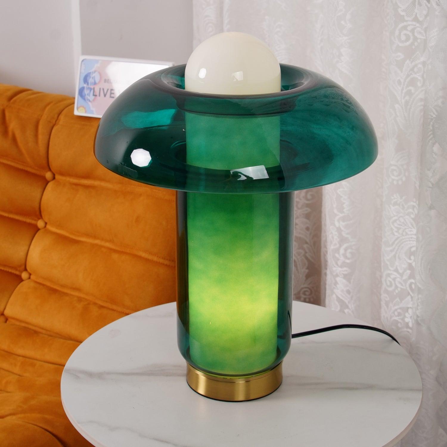 Glass Mushroom Table Lamp - Blowlighting
