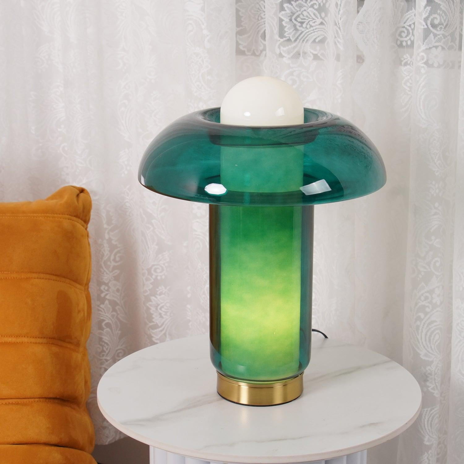 Glass Mushroom Table Lamp - Blowlighting