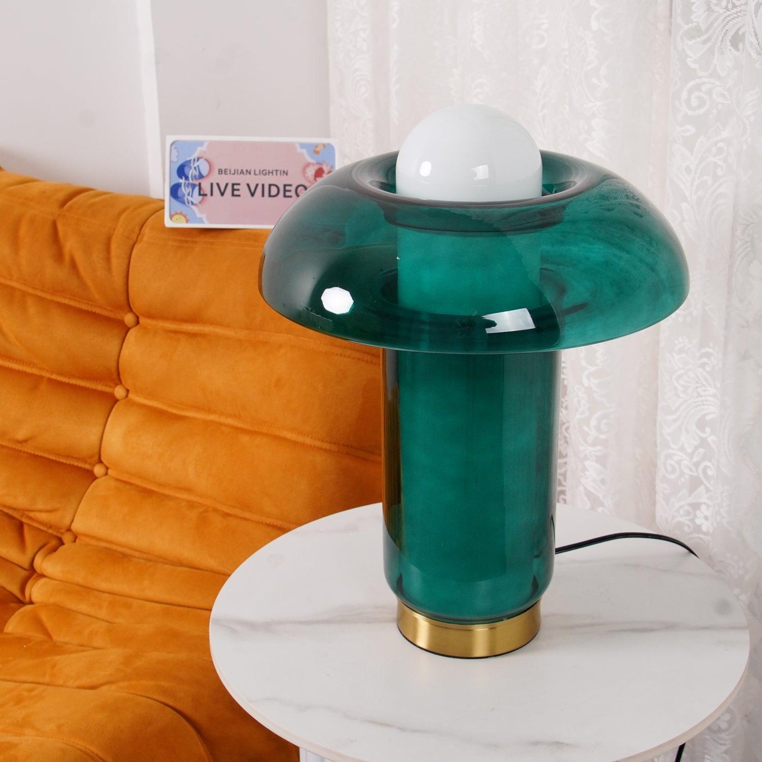 Glass Mushroom Table Lamp - Blowlighting