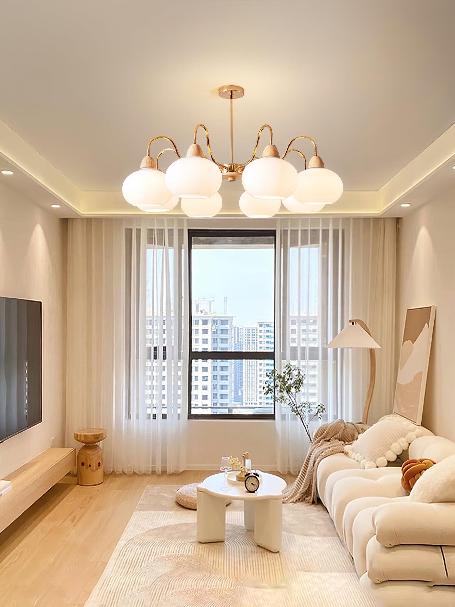 Zevena Glass Chandelier - Blowlighting