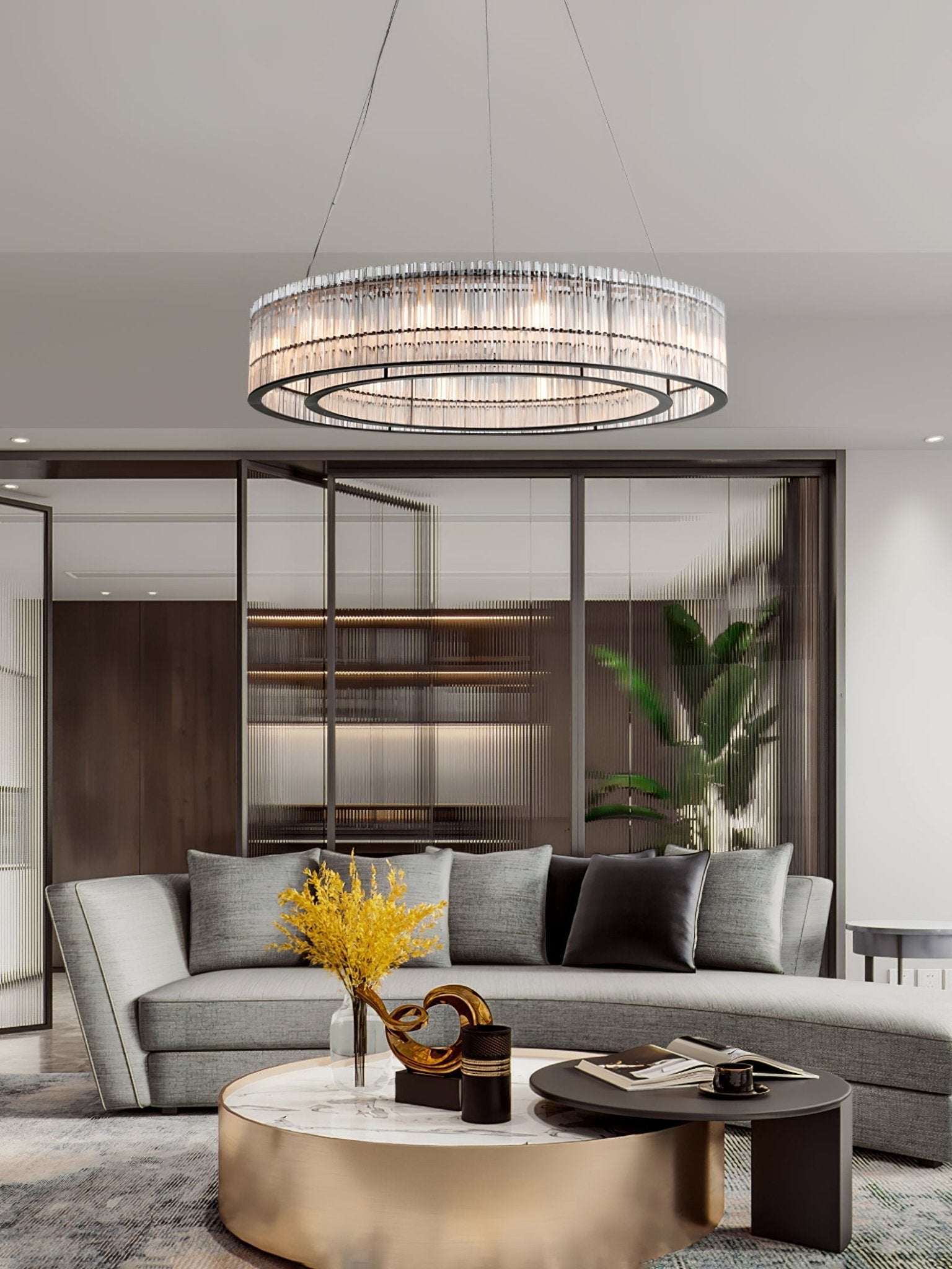 Glass Tube Ring Chandelier - Blowlighting