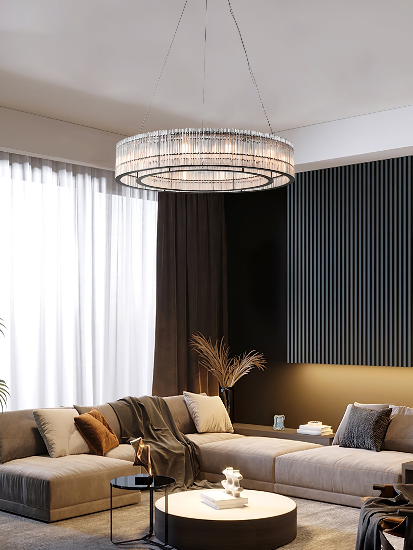 Glass Tube Ring Chandelier - Blowlighting