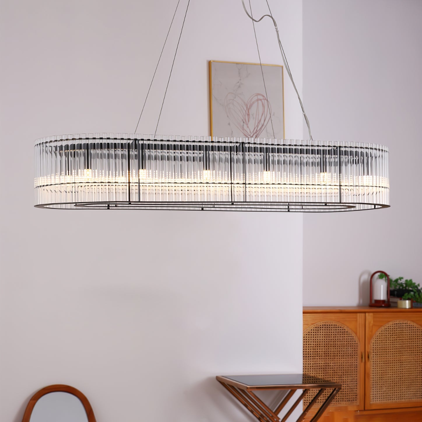 Glass Tube Ring Chandelier - Blowlighting