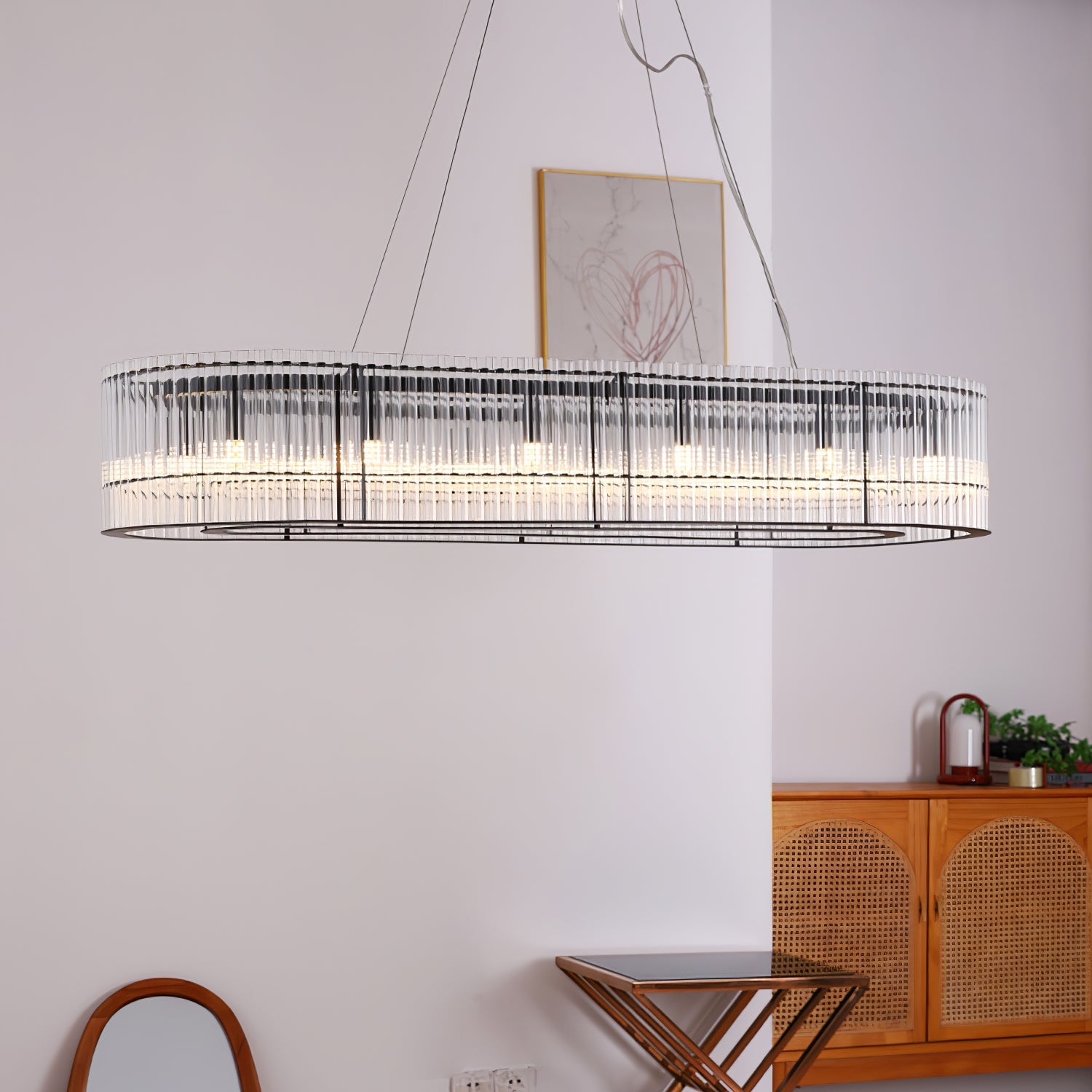 Glass Tube Ring Chandelier - Blowlighting