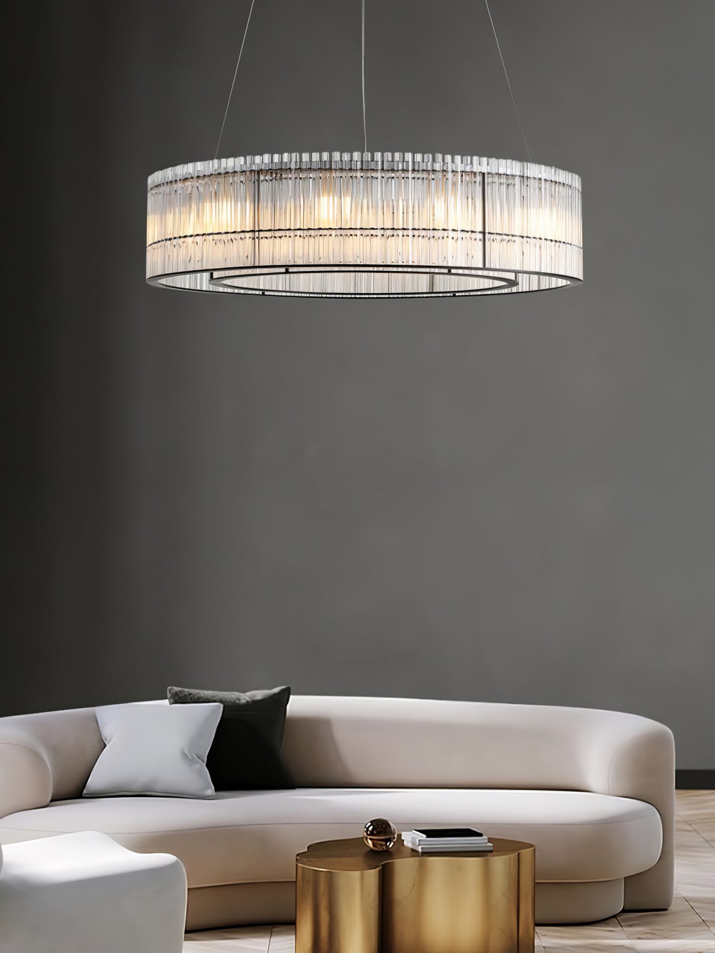 Glass Tube Ring Chandelier - Blowlighting