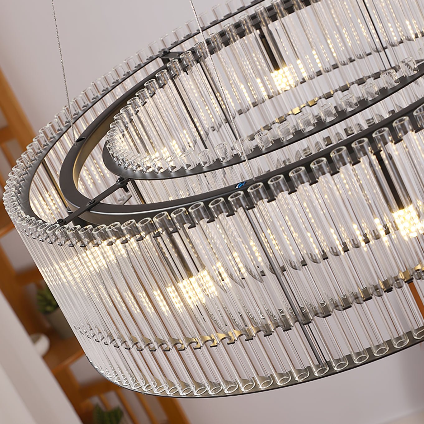 Glass Tube Ring Chandelier - Blowlighting