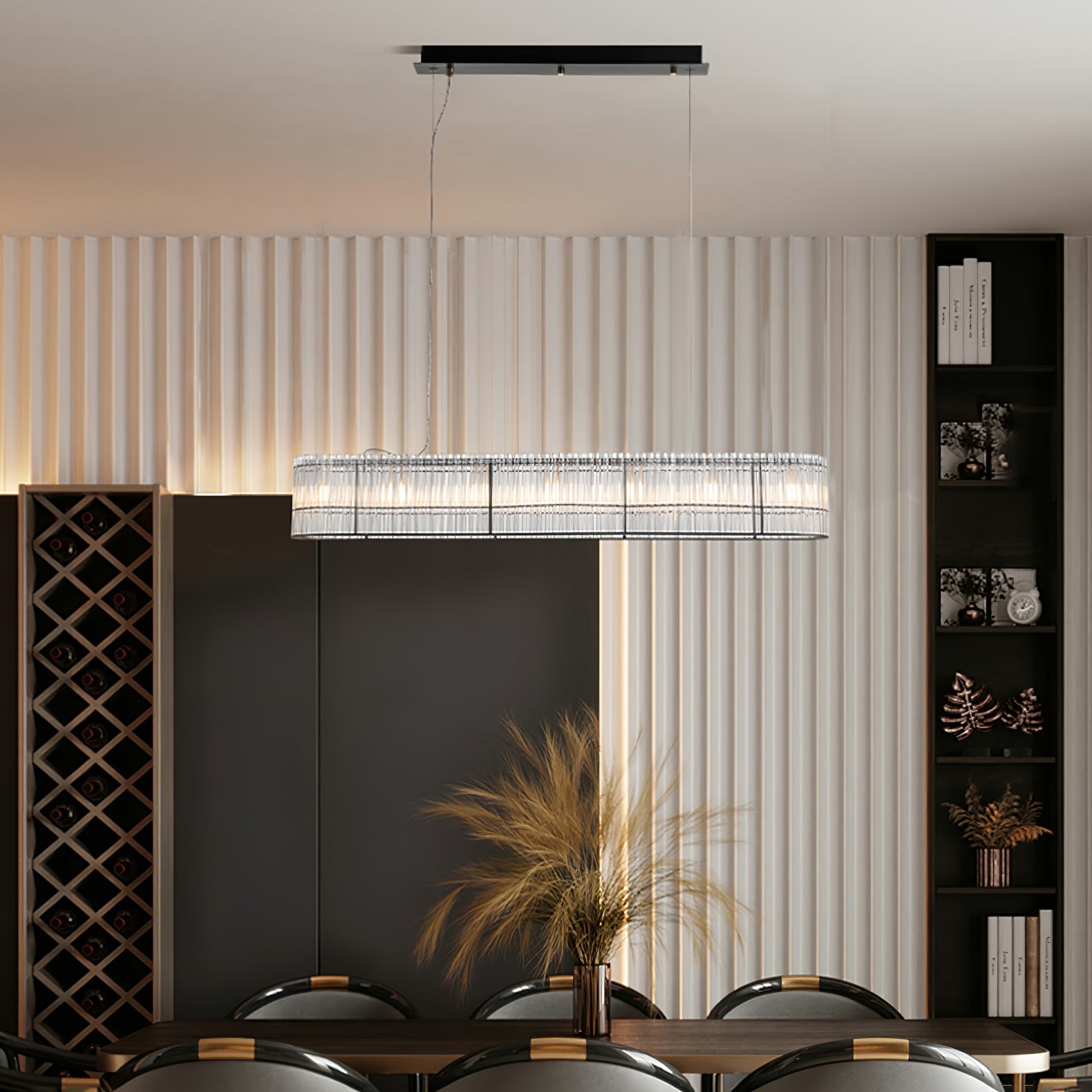 Glass Tube Ring Chandelier - Blowlighting