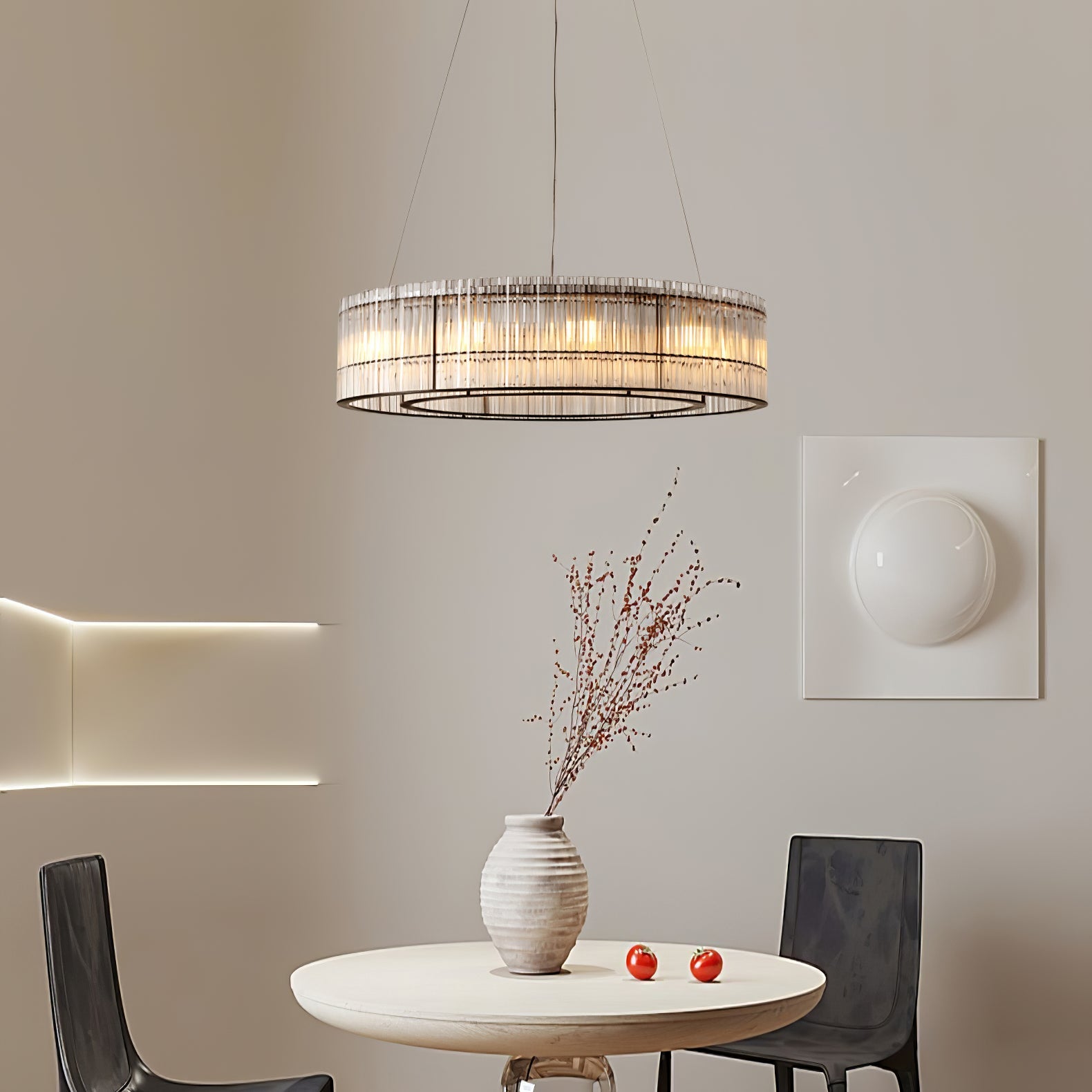 Glass Tube Ring Chandelier - Blowlighting