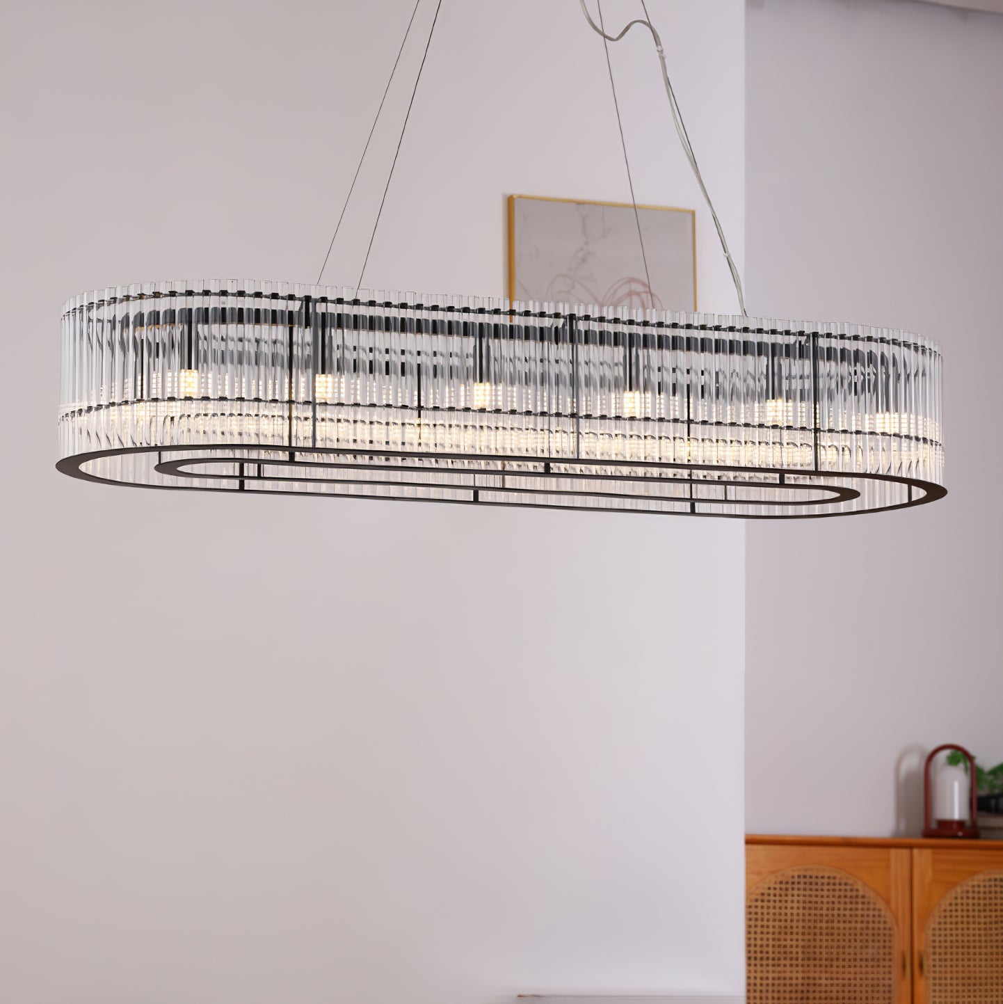 Glass Tube Ring Chandelier - Blowlighting