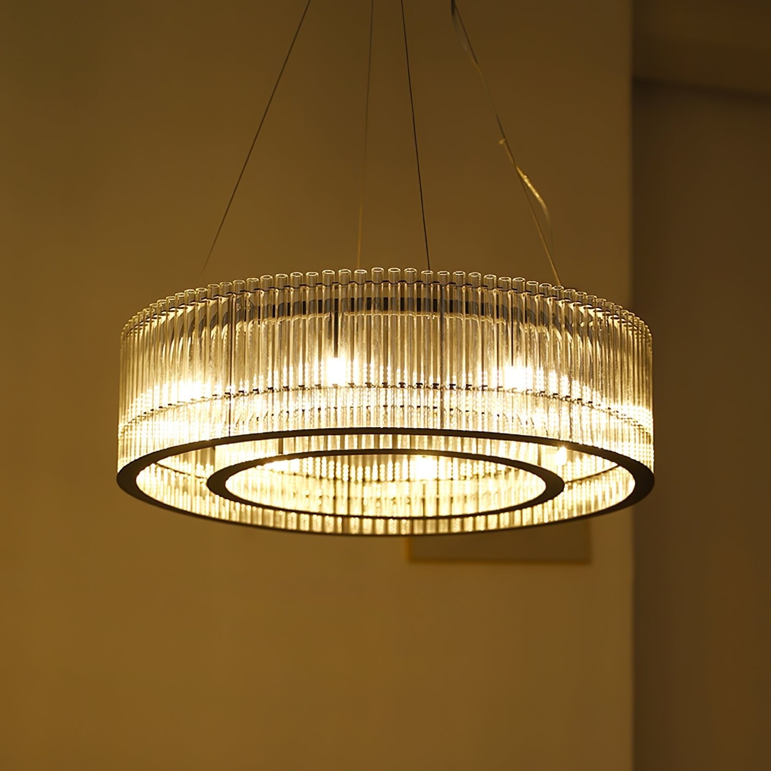 Glass Tube Ring Chandelier - Blowlighting