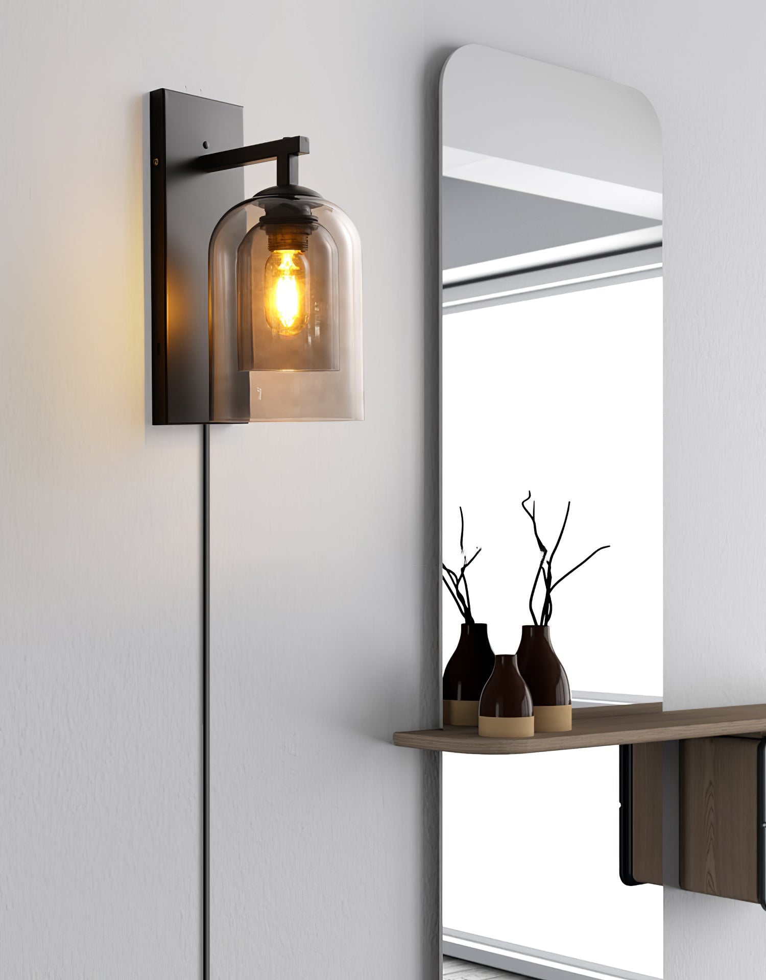 Glass Tubular Plug-in Wall Lamp - Blowlighting
