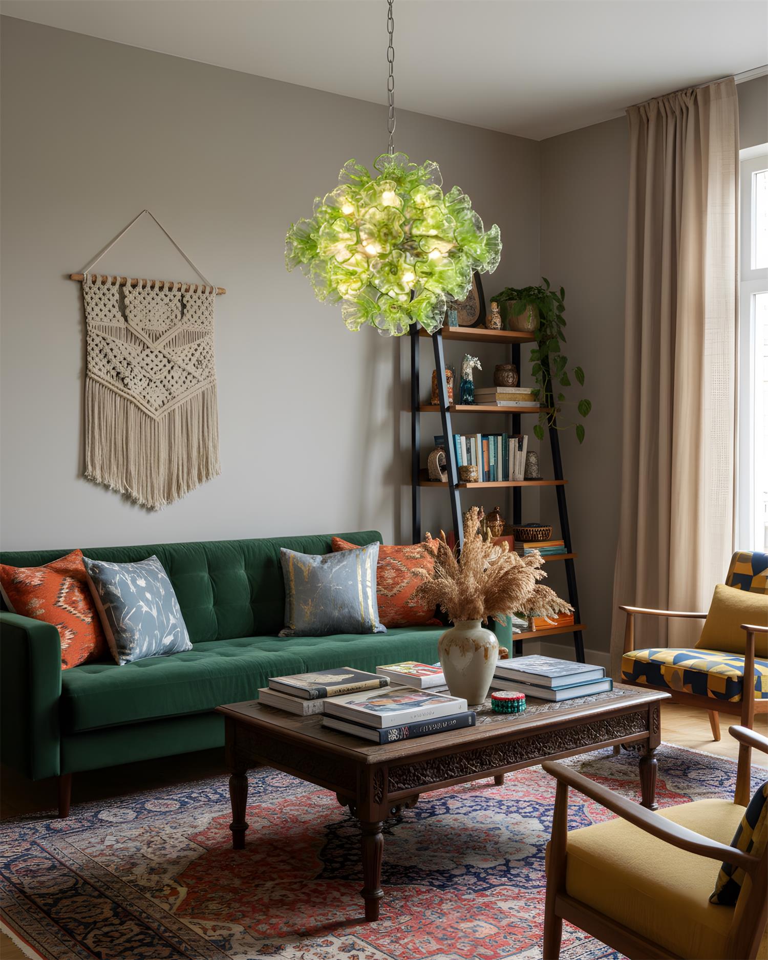 Glassia Floral Glass Pendant Light