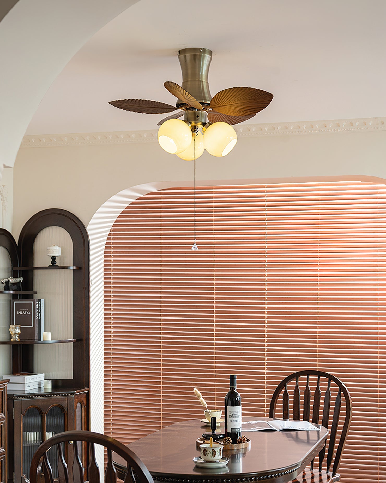 Glauk Oriental Metal Ceiling Fan Light