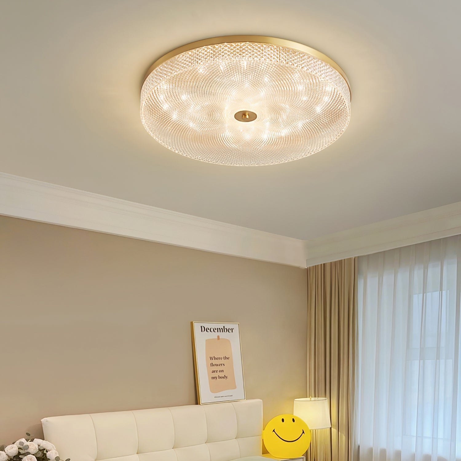Glimmering Striped Ceiling Light - Blowlighting