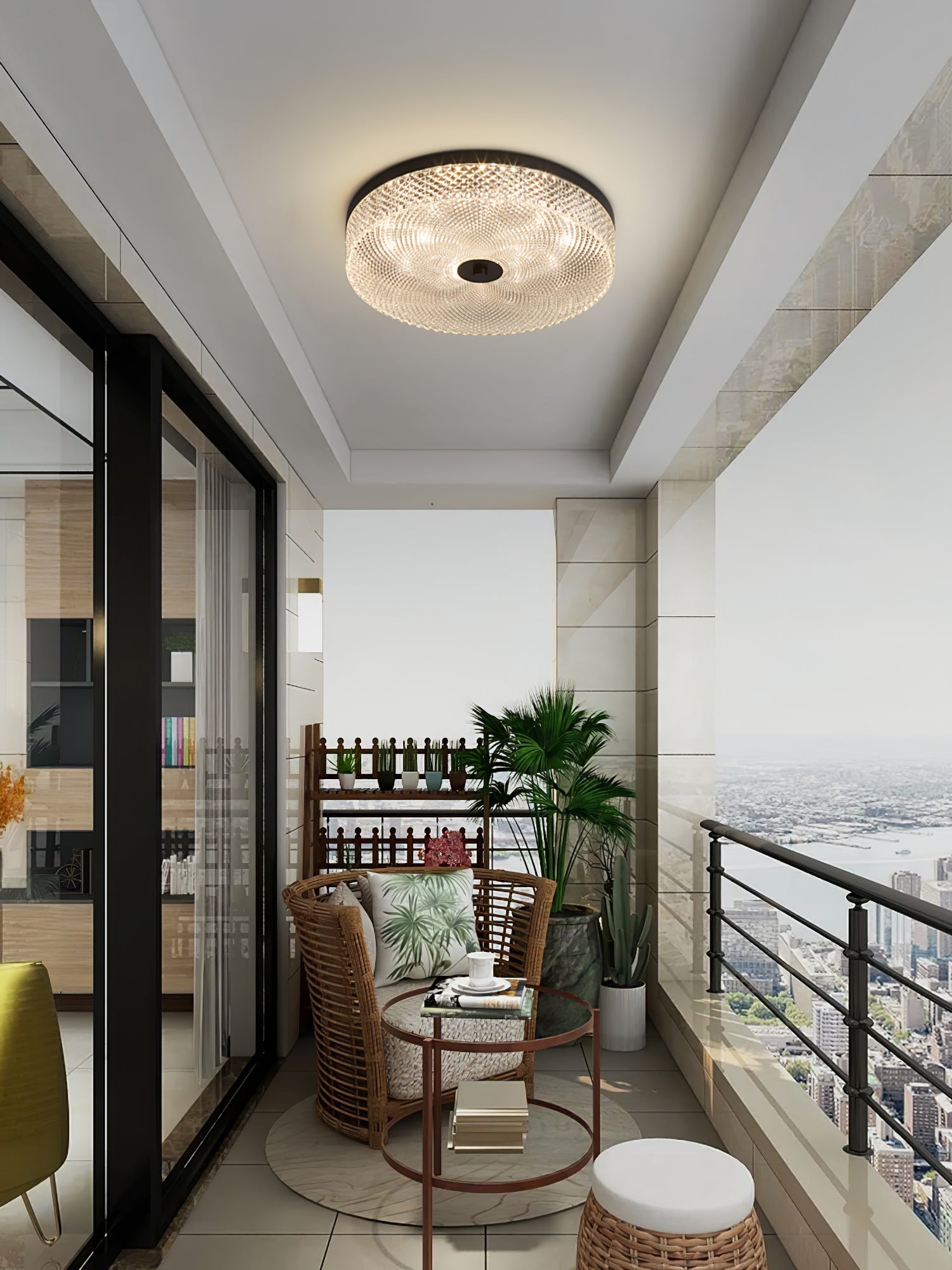Glimmering Striped Ceiling Light - Blowlighting
