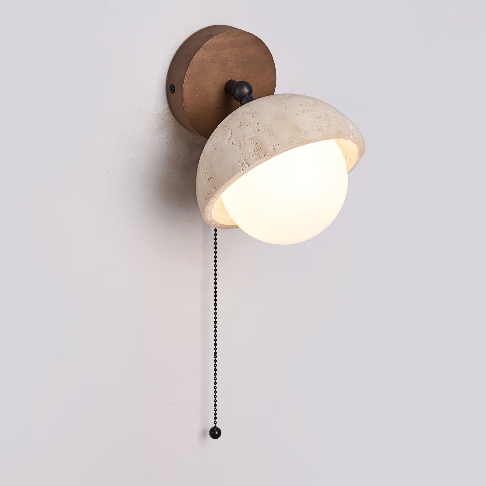 Avtale Arc-Shaped Travertine Wall Light - Blowlighting
