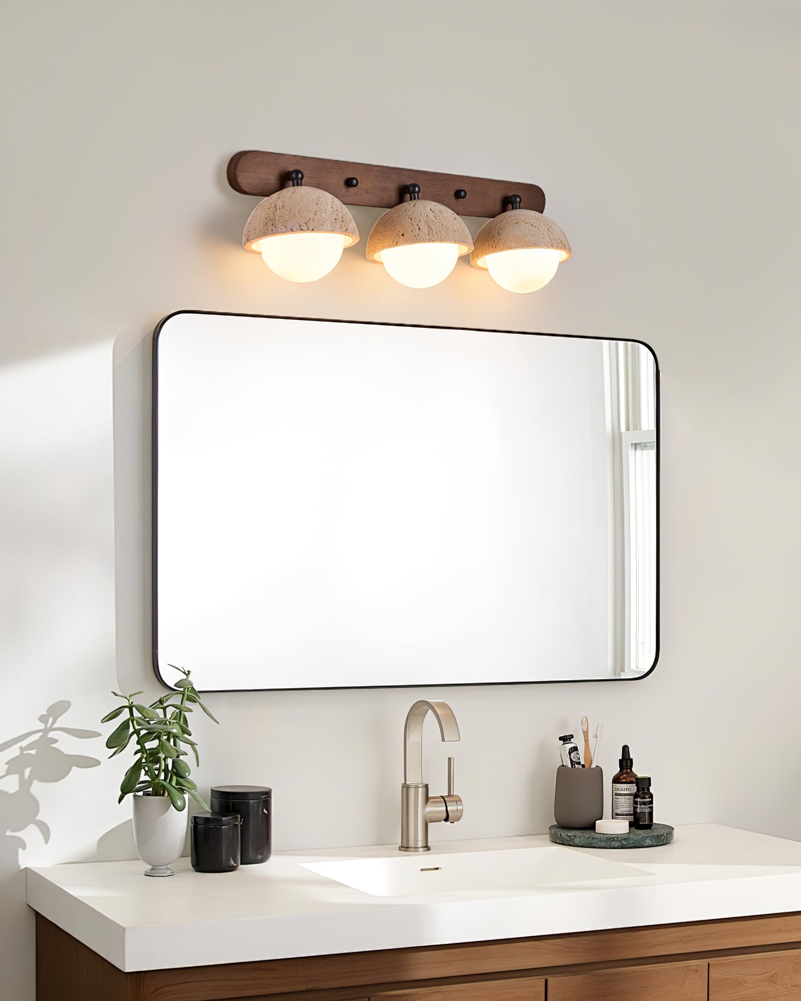 Avtale Arc-Shaped Travertine Wall Light - Blowlighting