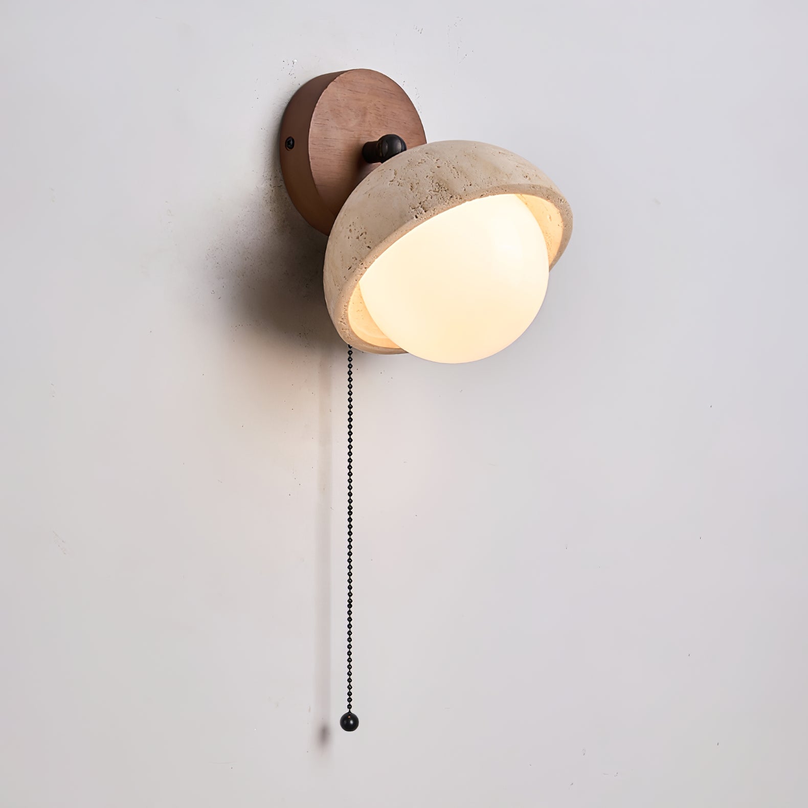 Avtale Arc-Shaped Travertine Wall Light - Blowlighting