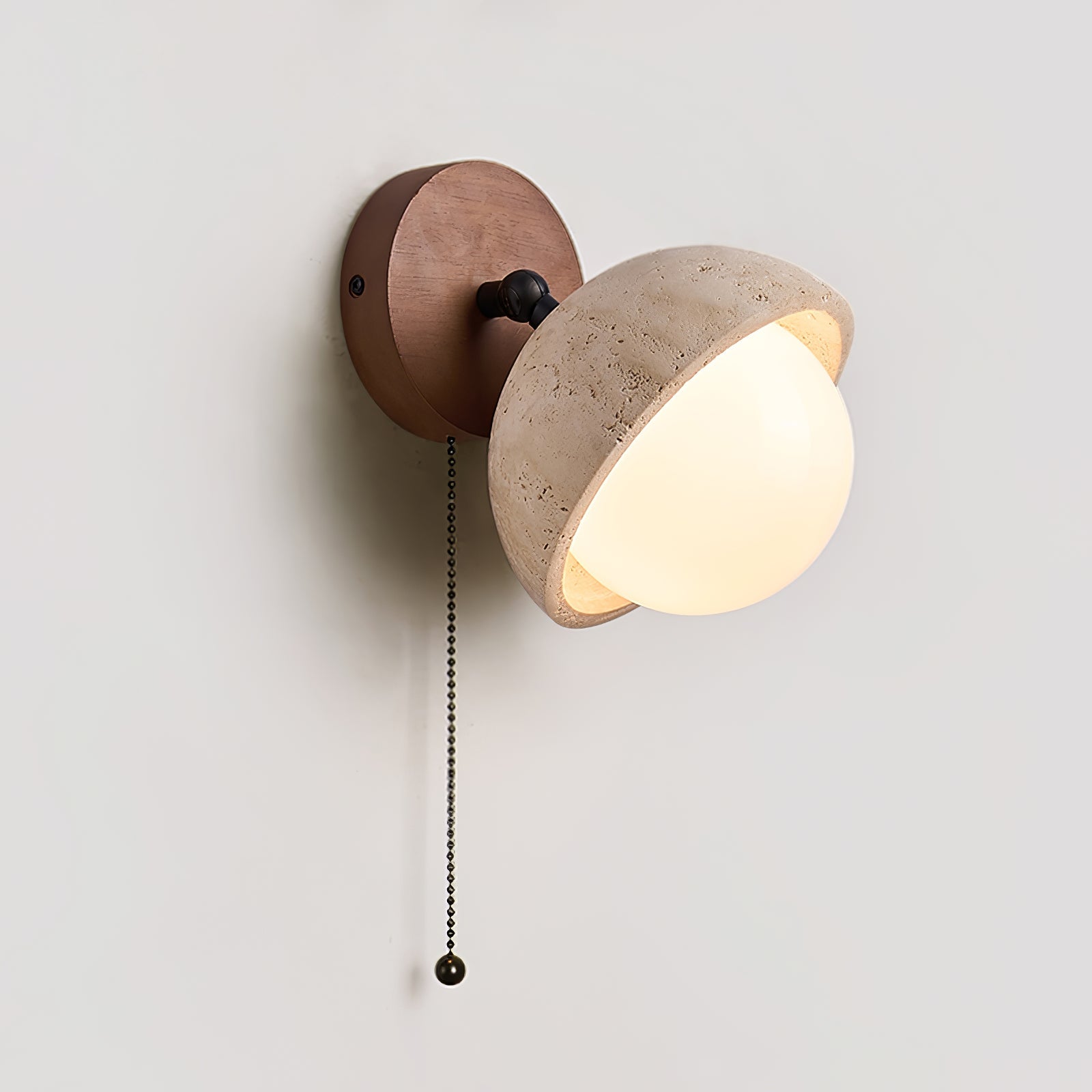 Avtale Arc-Shaped Travertine Wall Light - Blowlighting